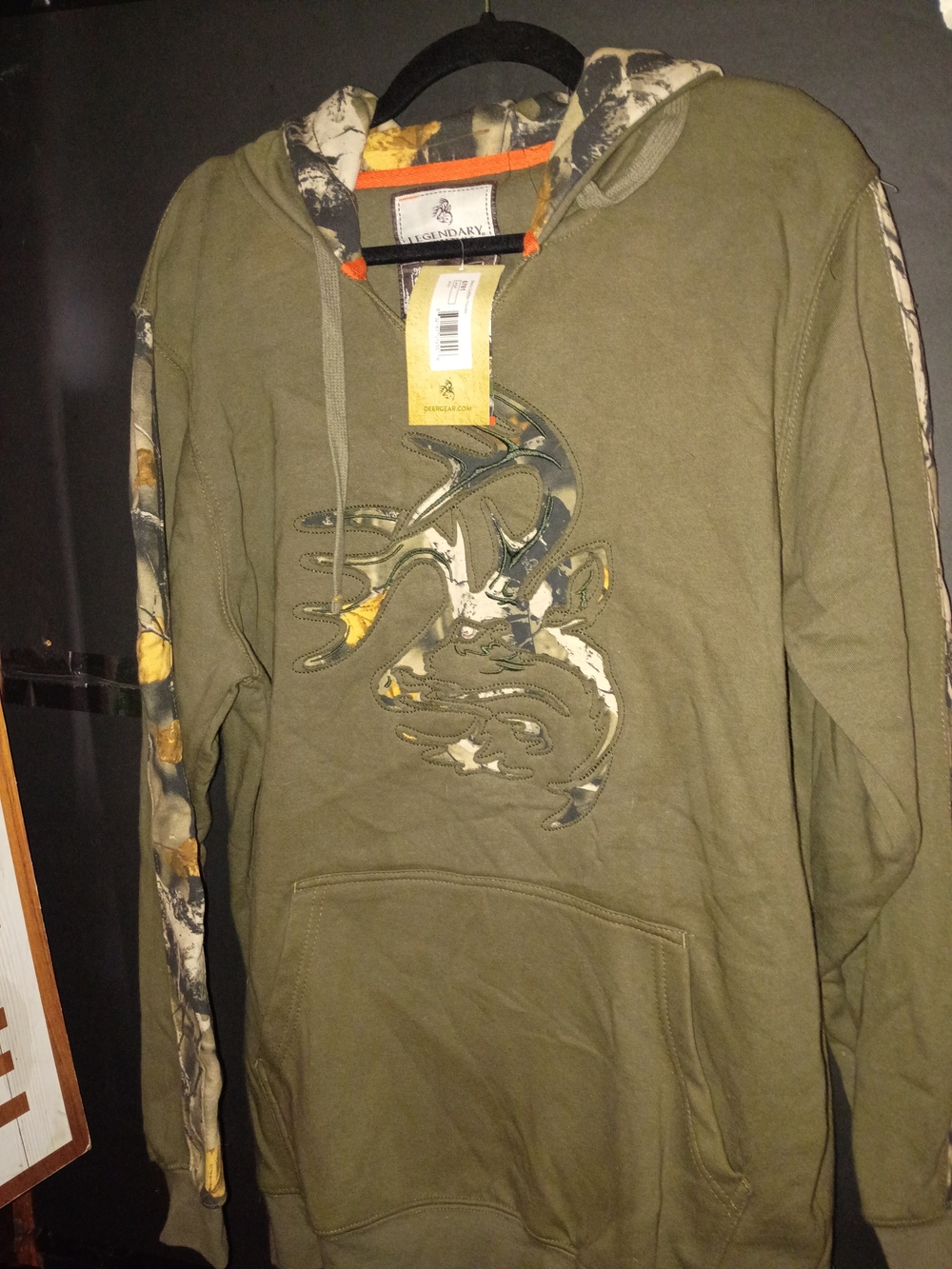 Legendary Whitetails Olive Green Hoodie with Camo Accents